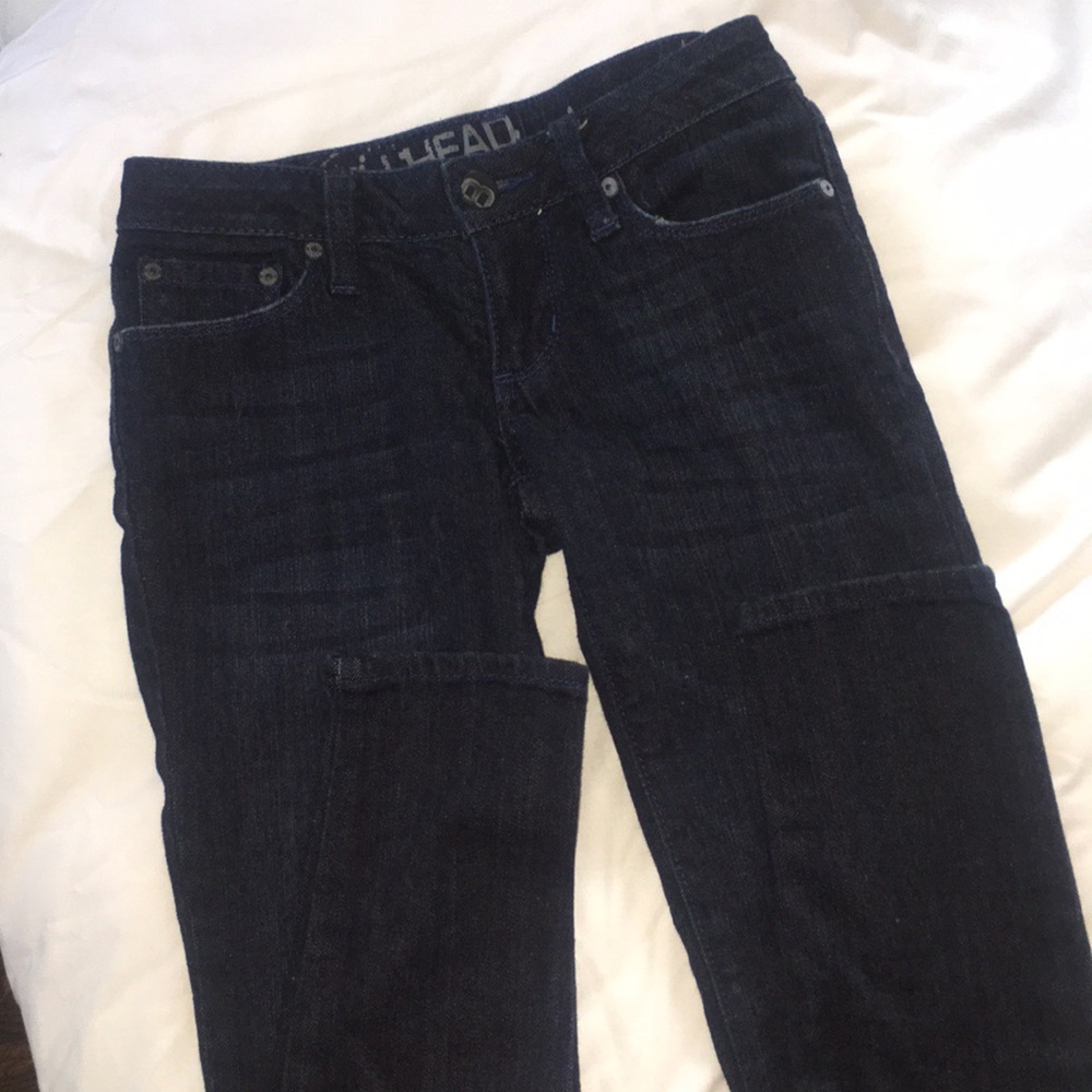 Pacsun Bullhead dark blue skinny jeans